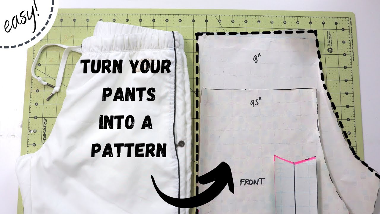 How to turn your PANTS into a pattern - easy tutorial! - YouTube