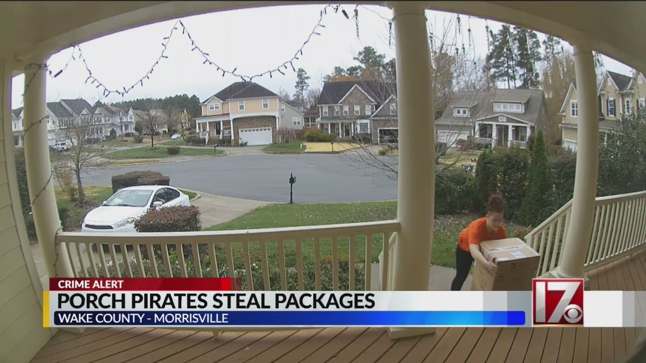 Porch pirates steal package from Morrisville home YouTube