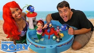 Finding Dory- Little Mermaid- Paw Patrol- Pool Party || Disney Toy Review || Konas2002