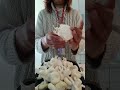 Asmr breaking open a bouquet of yellow golden oyster #mushrooms cluster