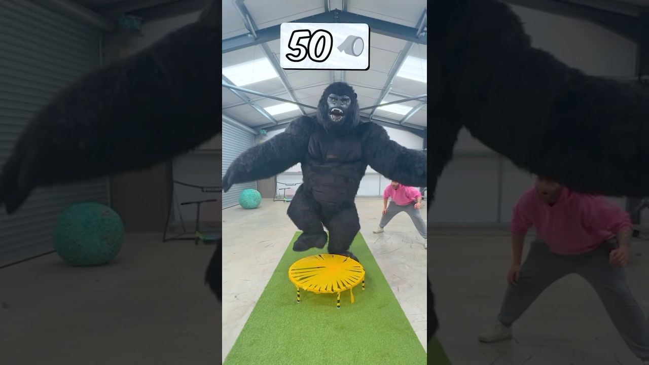 Can Tape HOLD A GORILLA? #shorts