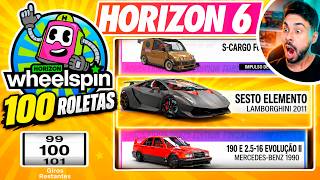 GIREI 100 ROLETAS NO FORZA HORIZON 6! VEIO CARRO RARO?