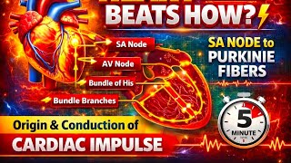 SA Node to Purkinje Fibers ⚡ Full Conduction Pathway in 5 Minutes! #mbbs1styear #mbbs 