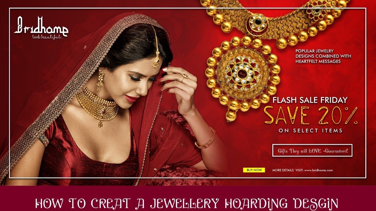 Jewellery Hoarding Banner Design in Photoshop – Hindi Tutorial - YouTube