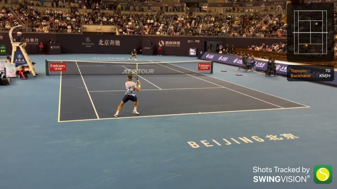 Carlos Alcaraz vs Casper Ruud Court Level Match | Beijing 2023 Quarterfinals