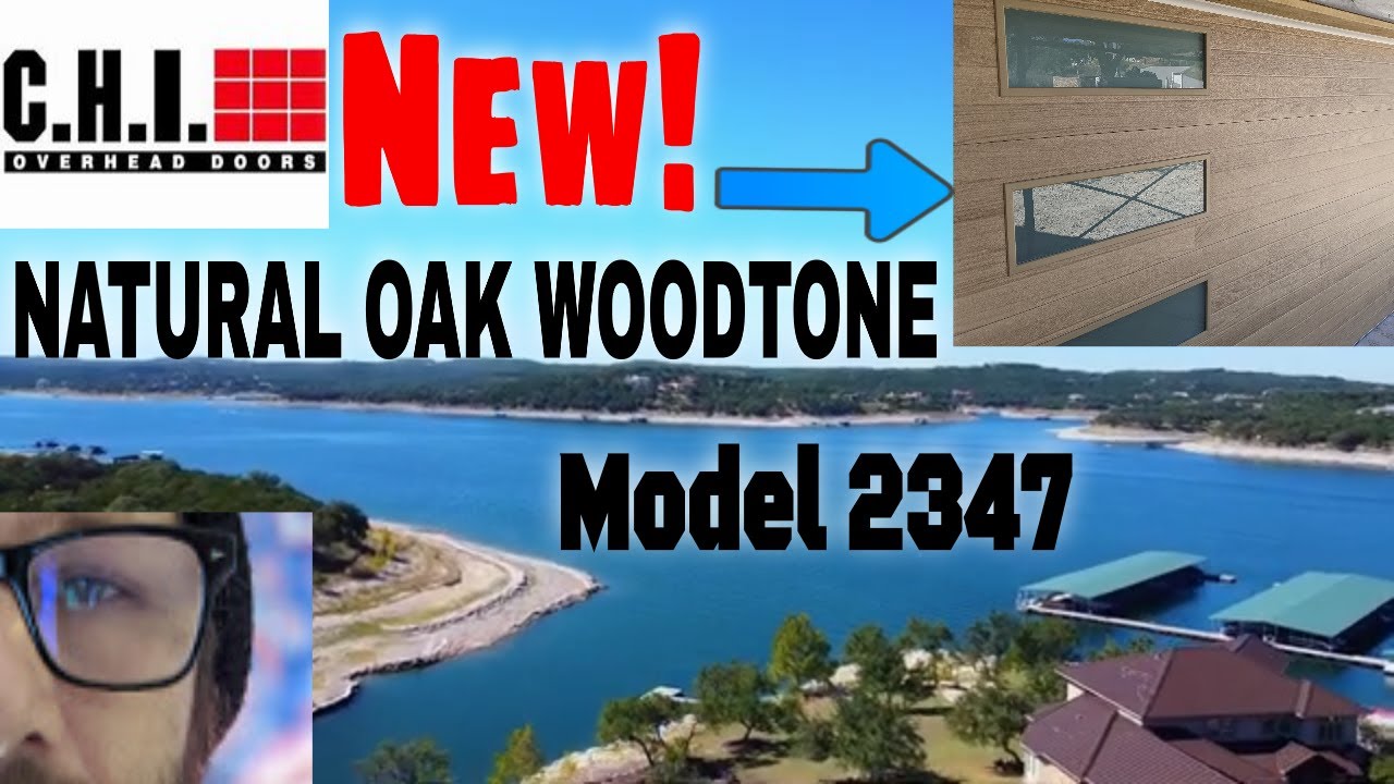 NEW Natural Oak Woodtone Garage Door | C.H.I. Model 2347 Planks