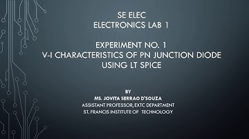 VI Characteristics of PN Junction Diode using LT Spice