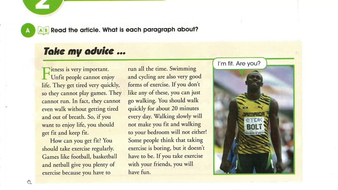 الصف الثاني المتوسط | الوحدة 2 | الدرس 1  Unit 2 | Lesson 1: Keep fit