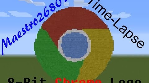Chrome Logo Pixel Art (Time-Lapse) - Minecraft