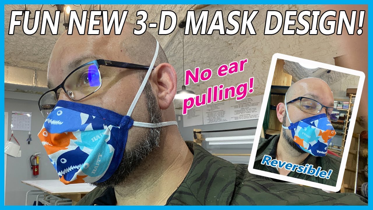 NEW Reversible Mask with NO EAR PRESSURE!!! Great for
