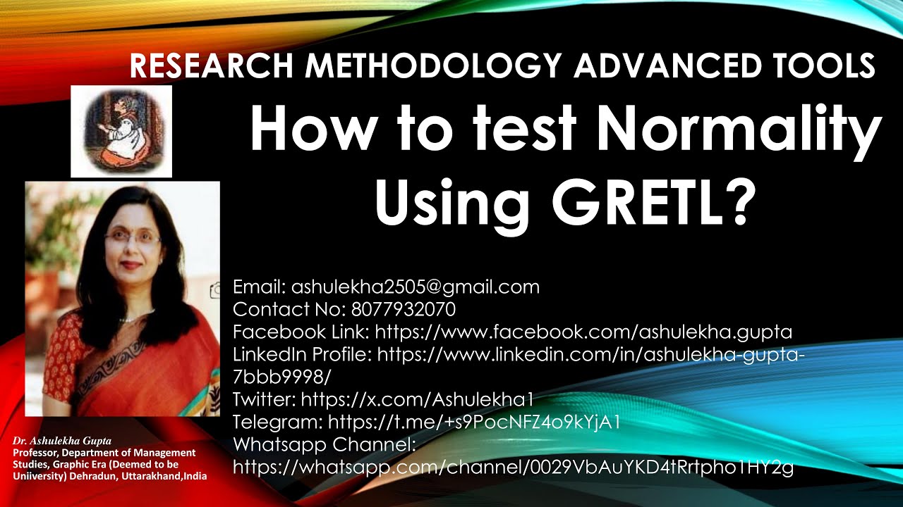 06 How to test Normality Using Gretl? (normality test)(shapiro test)(jarqubera test)