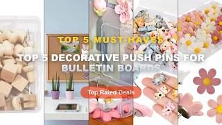 Cheap & Best Top 5 Decorative Push Pins For Bulletin Boards Unboxing & Review - 20pcs Pink Floral Pu