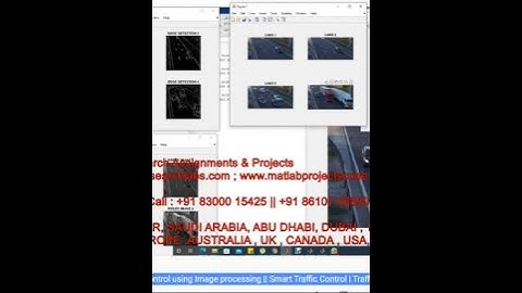 Smart traffic light control using Image processing - Smart Traffic Control - Traffic density -Matlab
