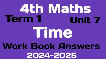 2024-2025 Maths 4thstd term 1 unit 7 Time work book answers ennum ezhuthum