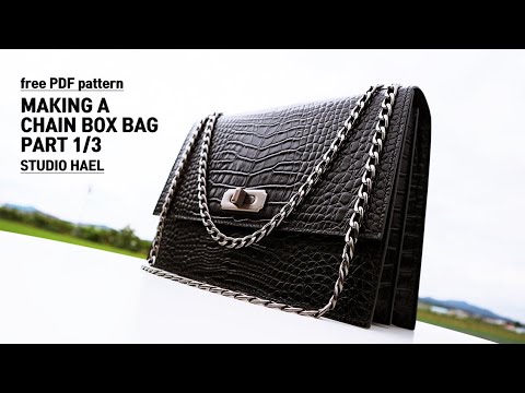 Leather craft/Making a chain box bag (Part 1/3)/Leather craft bag/ 체인 박스백 만들기(Part 1/3)/가죽공예 가방 패턴