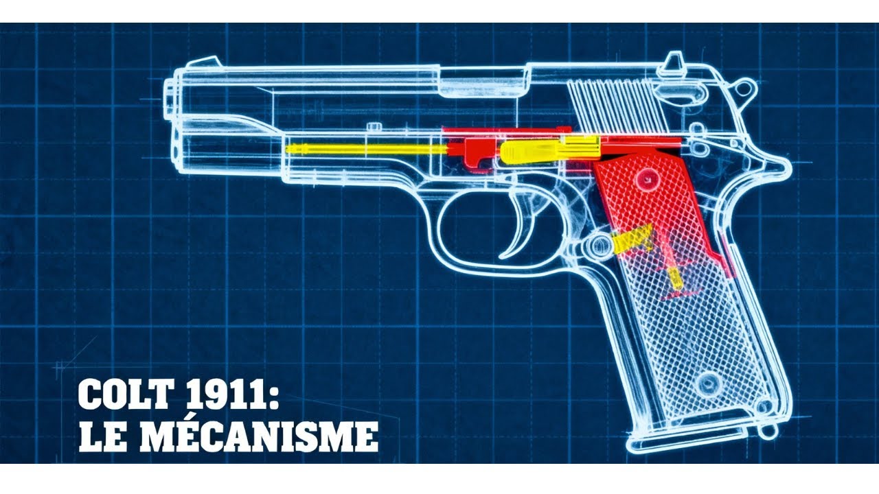 Explication sur le  mécanisme d'une une arme de poing  (Colt 1911) ? (animation)