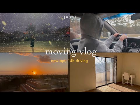 /eng/ ? moving vlog: 14-hour driving, new apartment, snowy day | du học sinh mỹ | jayci