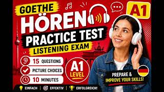 A1 HÖREN 9 | German Listening Practice Test with Answers | Goethe Zertifikat A1 Prüfung Typo