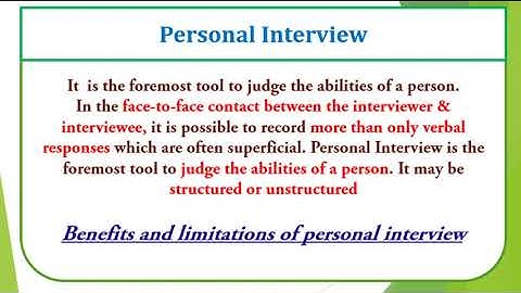 Interview and Questionnaire