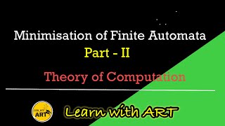 Minimisation of Finite Automata Part-II | Table Filling Method | Problem Solving | Example