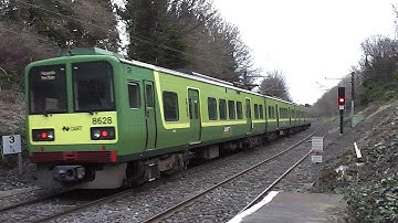 IE 8520 Class Dart Train number 8628 - Raheny Station, Dublin