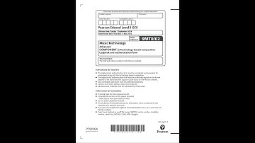 2025 Pearson EDEXCEL A Level Music Technology Component 2 9mt0 02 Technology Based
