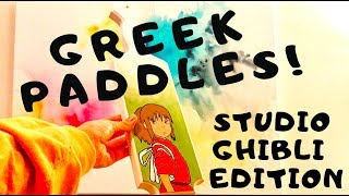 i make Studio Ghibli inspired greek paddles