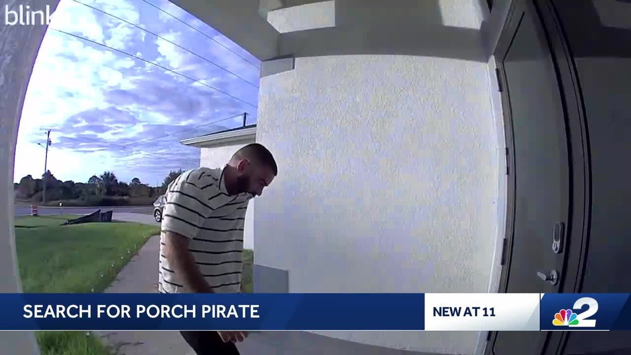 Man caught on camera stealing a package from Lehigh Acres home - YouTube