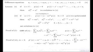 Difference equations, Fundamental solutions, Part II