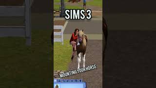 Sims 3 vs Sims 4 Mounting your horse 🐎