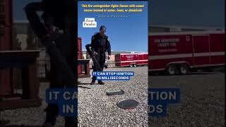 This fire extinguisher fights flames with sound waves instead of water, foam, or chemicals | #shorts