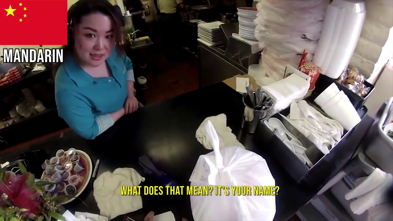 Black Man Throws Off Chinese Cook and Woman At Cash Register ((IN RETROSPECT))