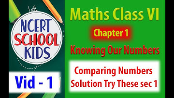 NCERT MATH Class 6: CH 1 - Knowing Our Numbers Sec 1.1 Comapring Numbers - Try Out Section