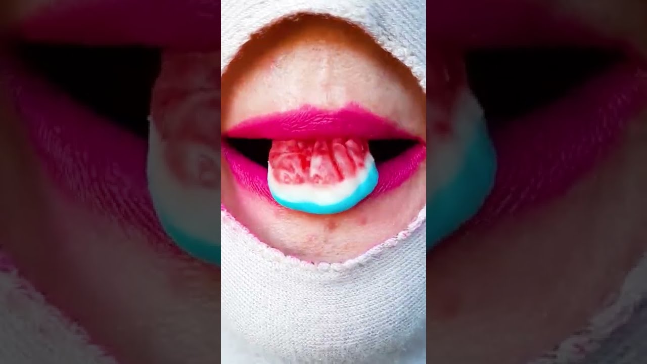 asmr GUMMY BRAINS CHEWY CANDY eating sounds & closer food - Sweet lips & Satisfying lips