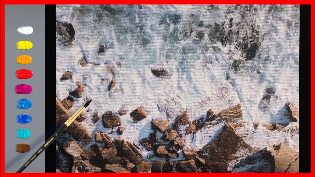 Oil Painting Ocean Waves / Сolor Palette 