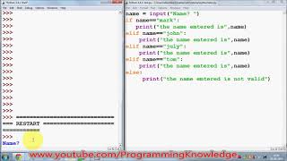 Python Tutorial for Beginners 10   Python elif and nested if Statements   YouTube
