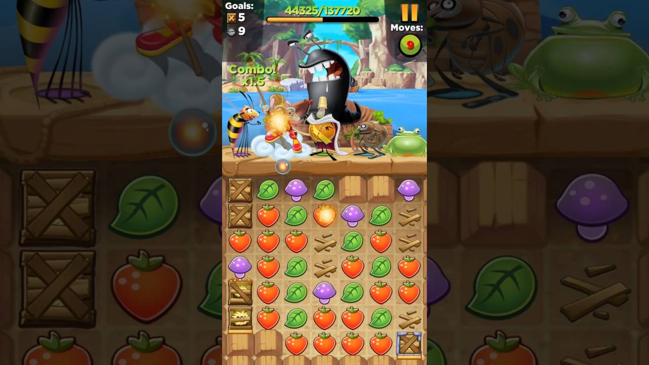 Best Fiends Perilous Waters Level 75 Hero World Tour walkthrough ios android gameplay HD