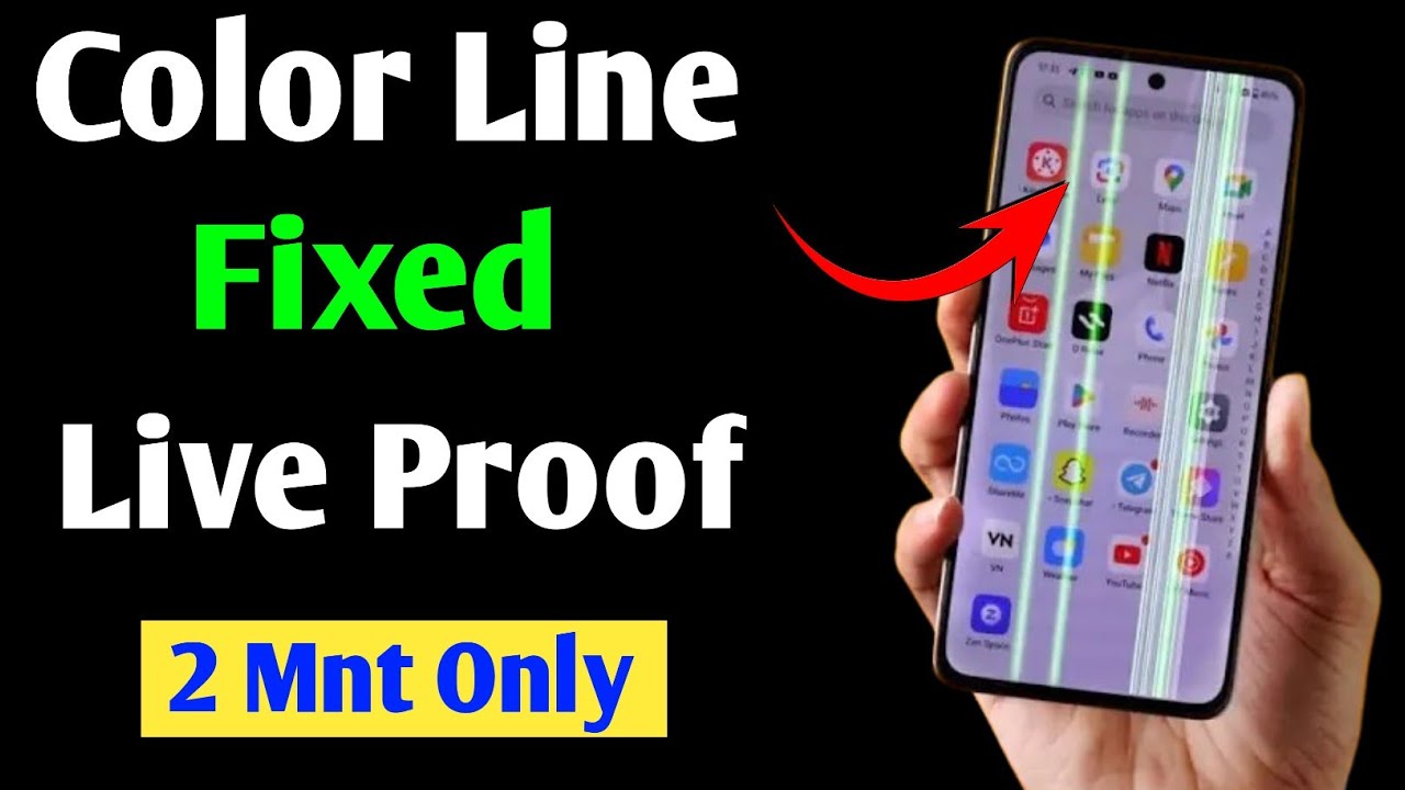 how to fix color lines on phone screen/mobile display color line ...