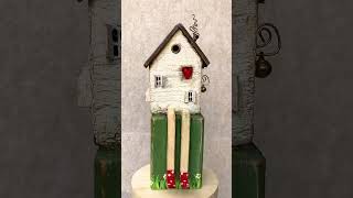 Whimsical Wooden House with Legs – Handmade DIY Craft #Shorts