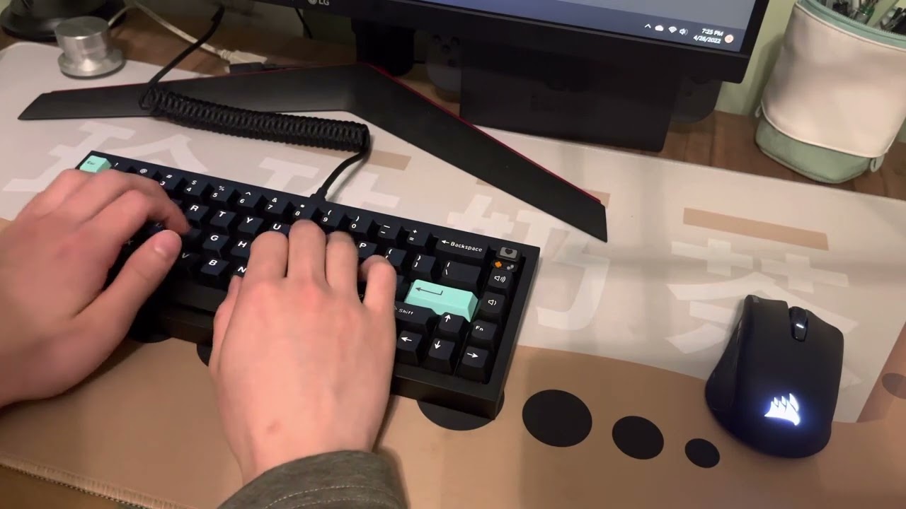 QK65 sound test with lubed Holy Panda X