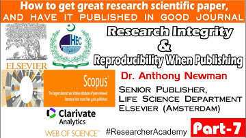 Research integrity & reproducibility when publishing | Dr. Anthony Newman | Part-7