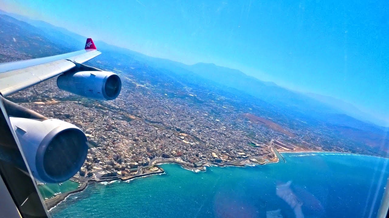 AIRBUS A340-300! Spectacular Take Off From HERAKLION, CRETE! - Edelweiss Air