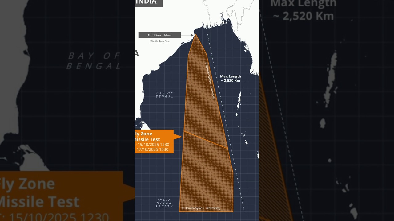India's notam for missile test while China's spy ship in Indian ocean 