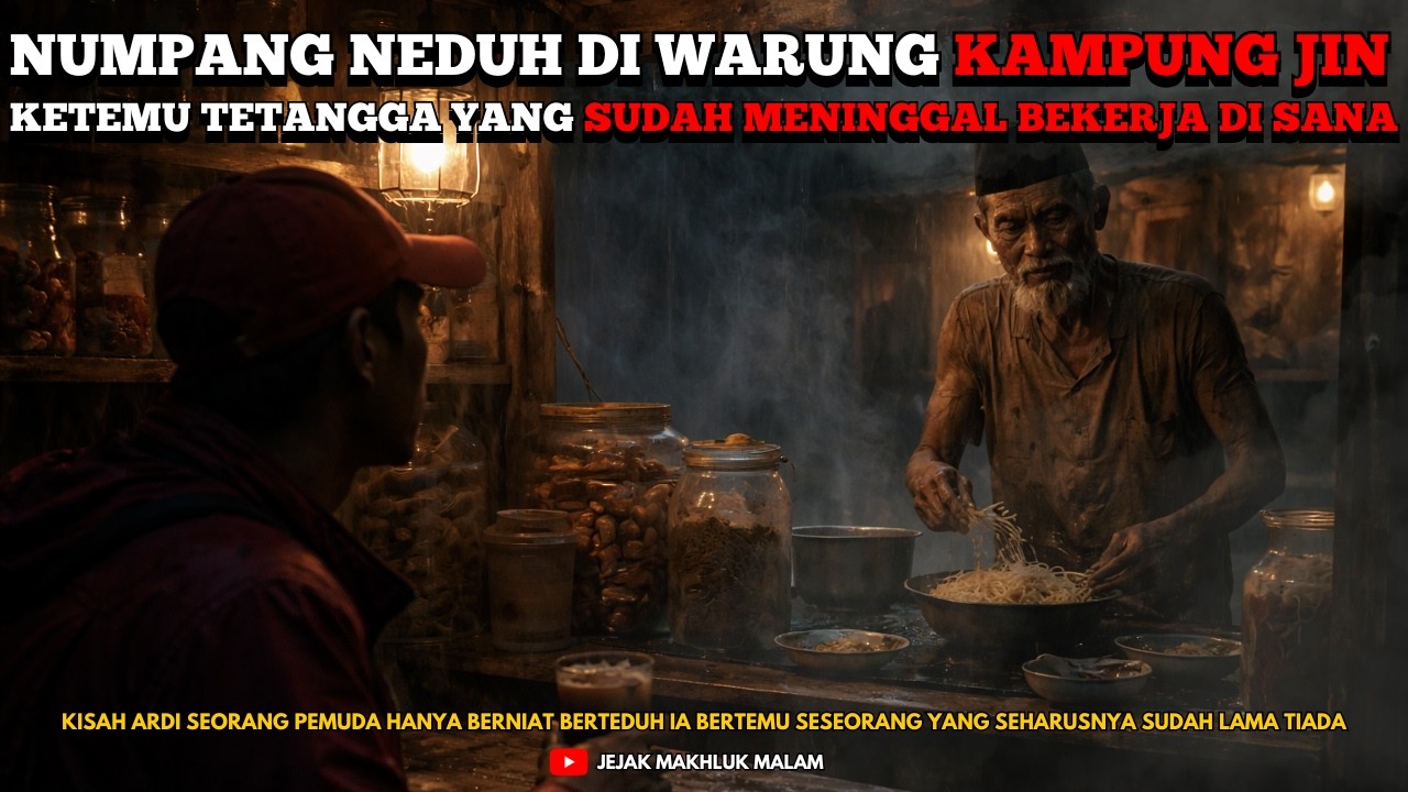 NUMPANG NEDUH DI WARUNG KAMPUNG JIN, KETEMU TETANGGA YANG SUDAH MENINGGAL BEKERJA DI SANA