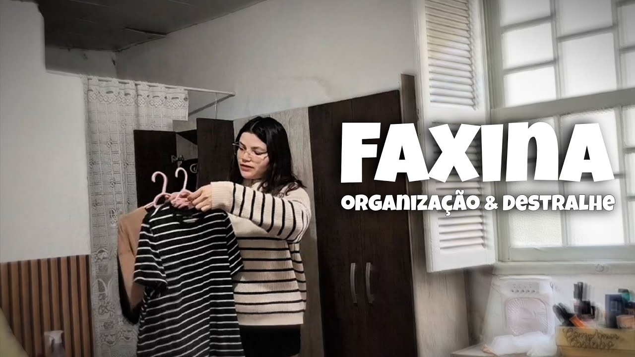 Faxina completa no quarto! Deixando tudo limpinho e organizado 