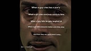 But me I comfort my boy