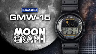 Casio Moon Graph GMW15 | Animated moon phase watch with sunrise, sunset, and moon angle data