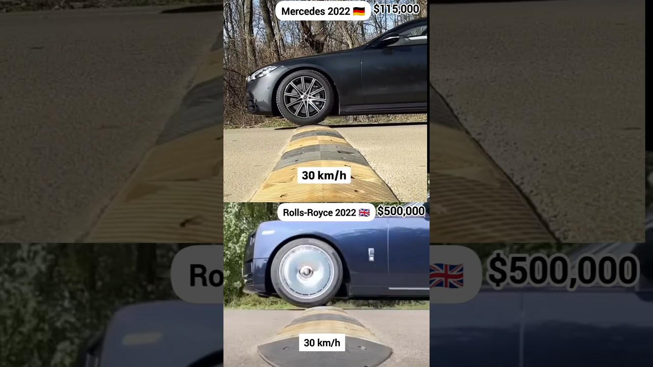 Smart Suspension Test: Mercedes vs Rolls-Royce (30 km/h)