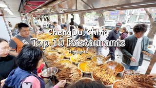 Top 10 restaurants in Chengdu China