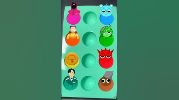 Squid Game 2 & Sprunki Guess the mixed colors #satisfying #squidgame2 #squidgame #colormixing  #asmr